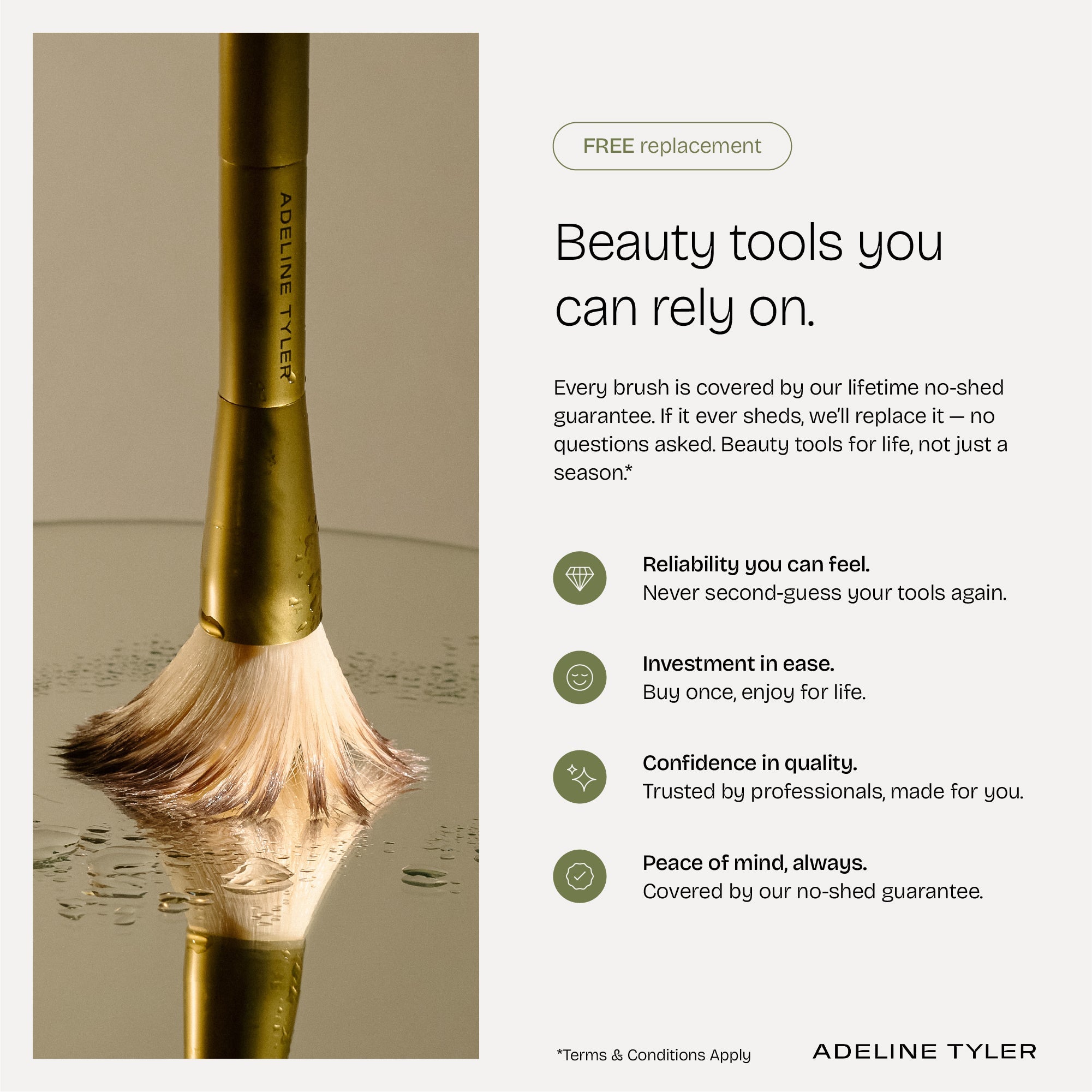 Brush No.03 - Double - Ended Vegan Powder Brush - ADELINE TYLER