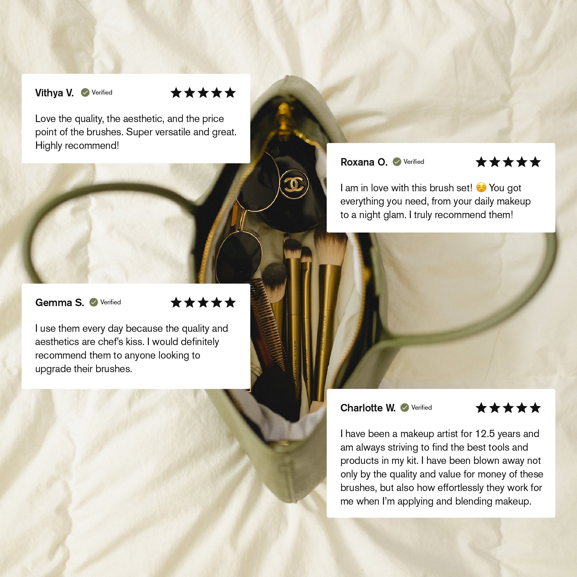 The Minimalist – 5 - Piece Brush Set - ADELINE TYLER